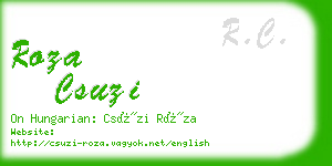 roza csuzi business card